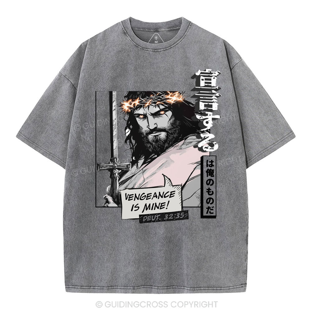 Vengeance is Mine Christian Washed T-Shirt