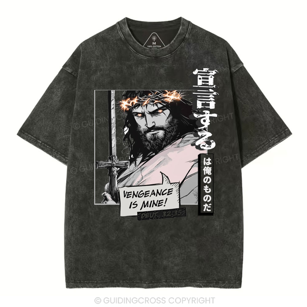 Vengeance is Mine Christian Washed T-Shirt