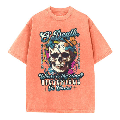 Victorious In Christ Christian Washed T-Shirt