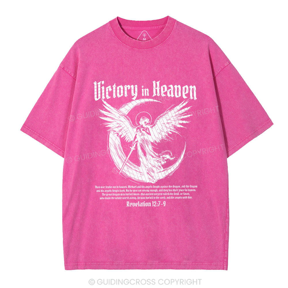 Victory In Heaven Christian Washed T-Shirt