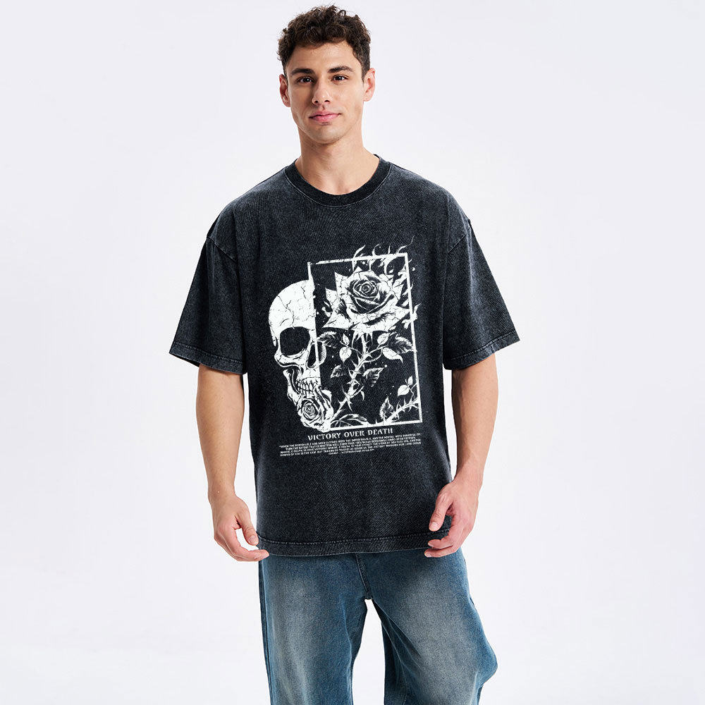 Victory Over  Death Christian Washed T-Shirt