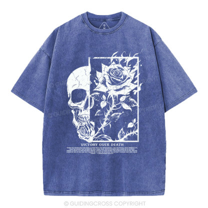 Victory Over  Death Christian Washed T-Shirt
