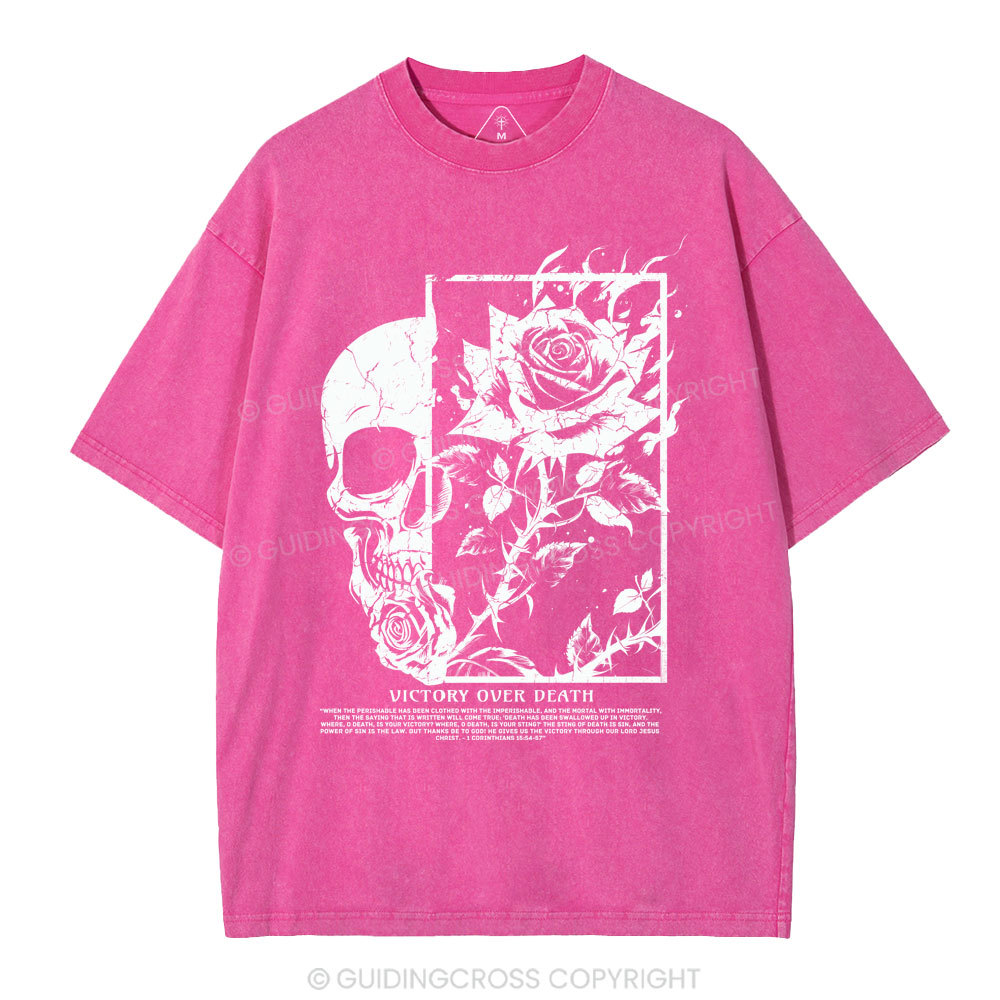 Victory Over  Death Christian Washed T-Shirt