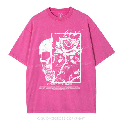 Victory Over  Death Christian Washed T-Shirt