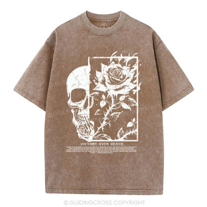 Victory Over  Death Christian Washed T-Shirt
