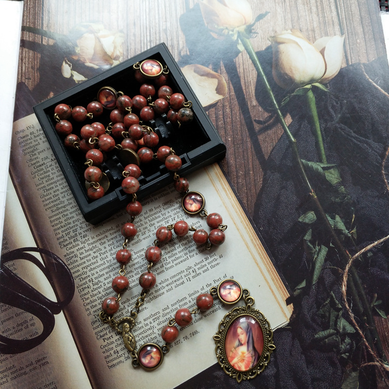 Vintage Sesame Jasper Rosary