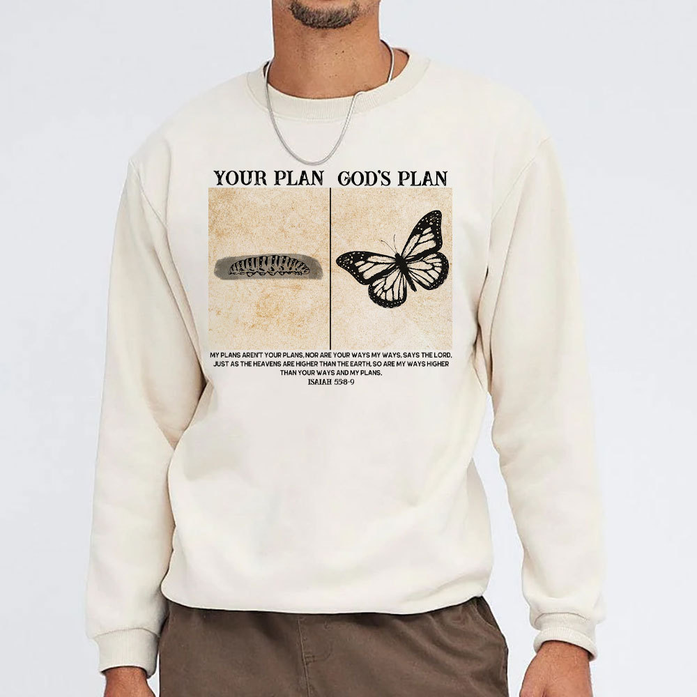 Vintage Your Plan God's Plan Christian Washed Sweatshirt
