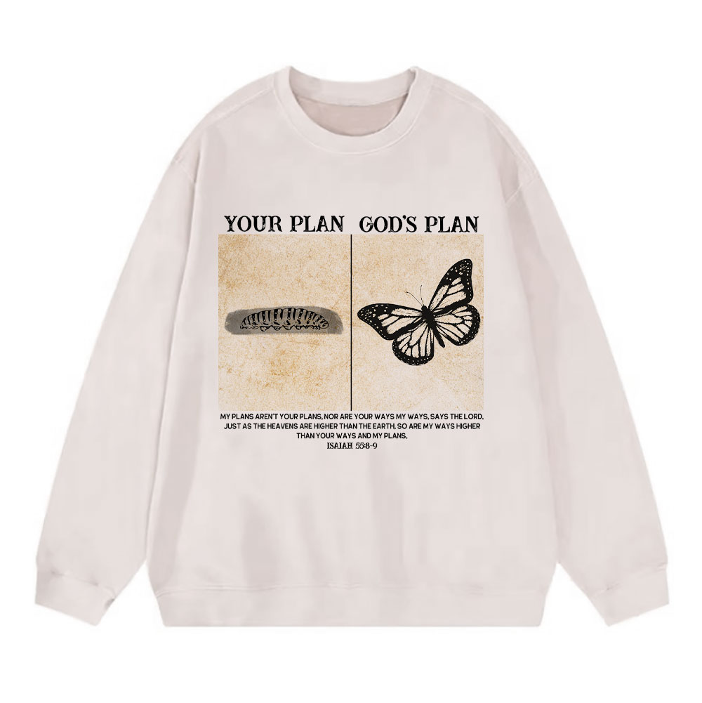 Vintage Your Plan God's Plan Christian Washed Sweatshirt
