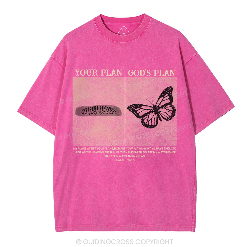 Vintage Your Plan God's Plan Christian Washed T-Shirt