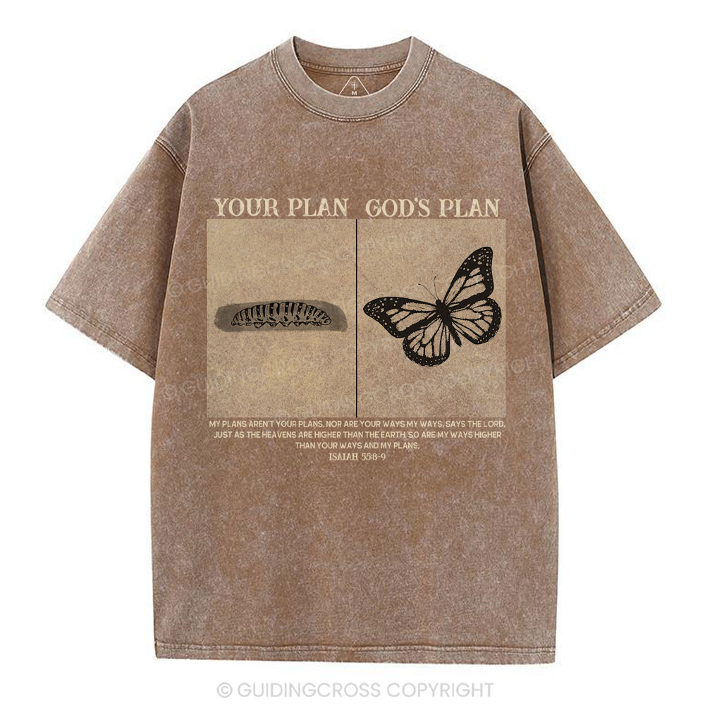 Vintage Your Plan God's Plan Christian Washed T-Shirt