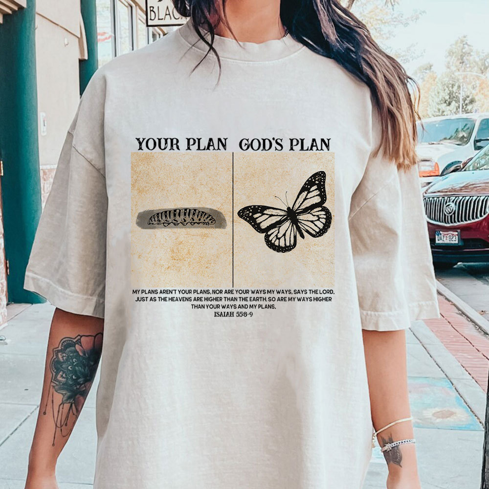 Vintage Your Plan God's Plan Christian Washed T-Shirt