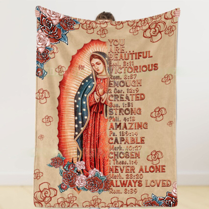 Virgin Mary Blanket Christian Blanket 