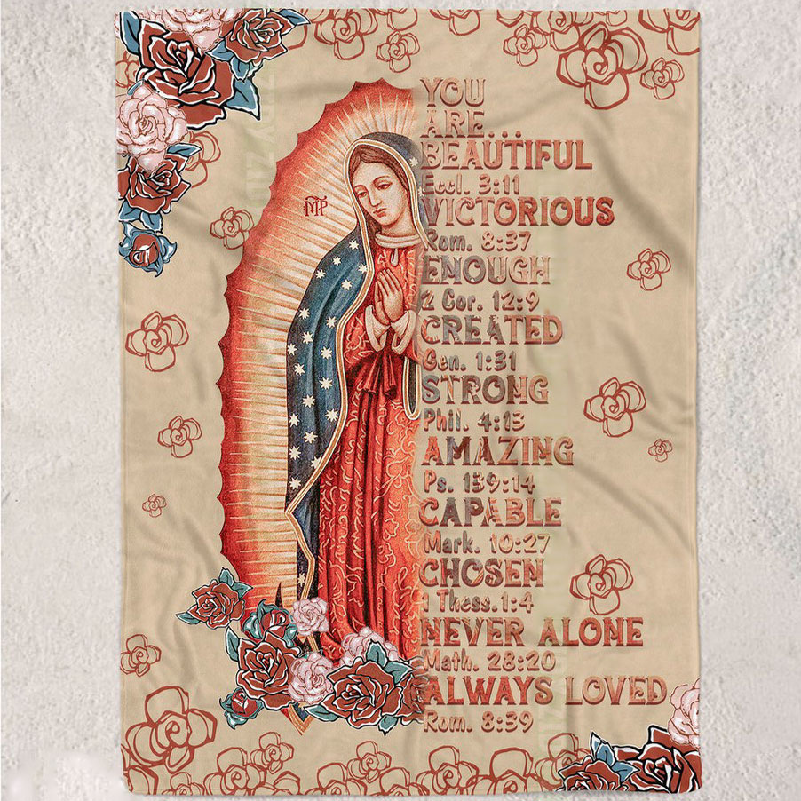 Virgin Mary Blanket Christian Blanket 