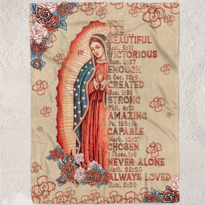 Virgin Mary Blanket Christian Blanket 