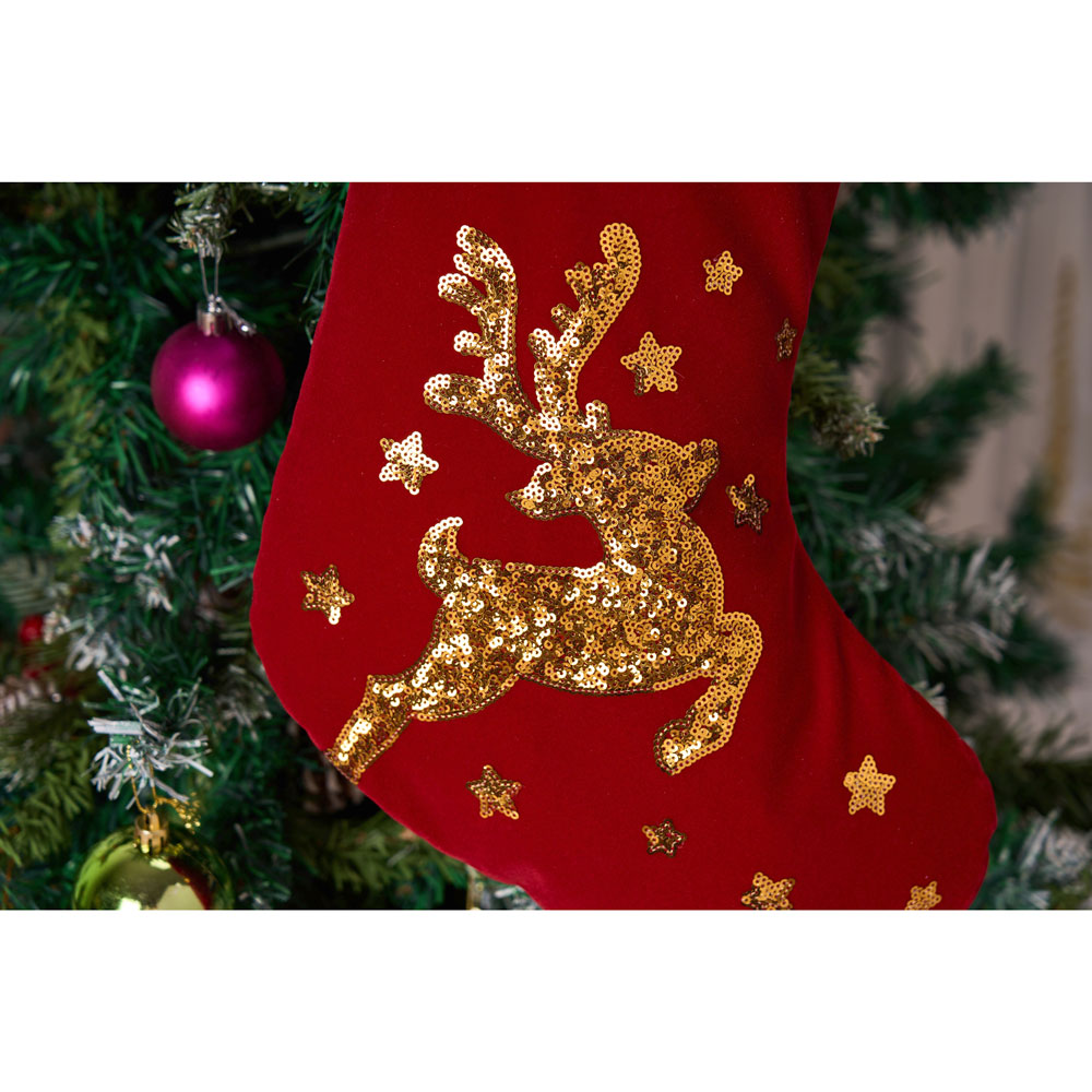 Sequined Christmas stockings