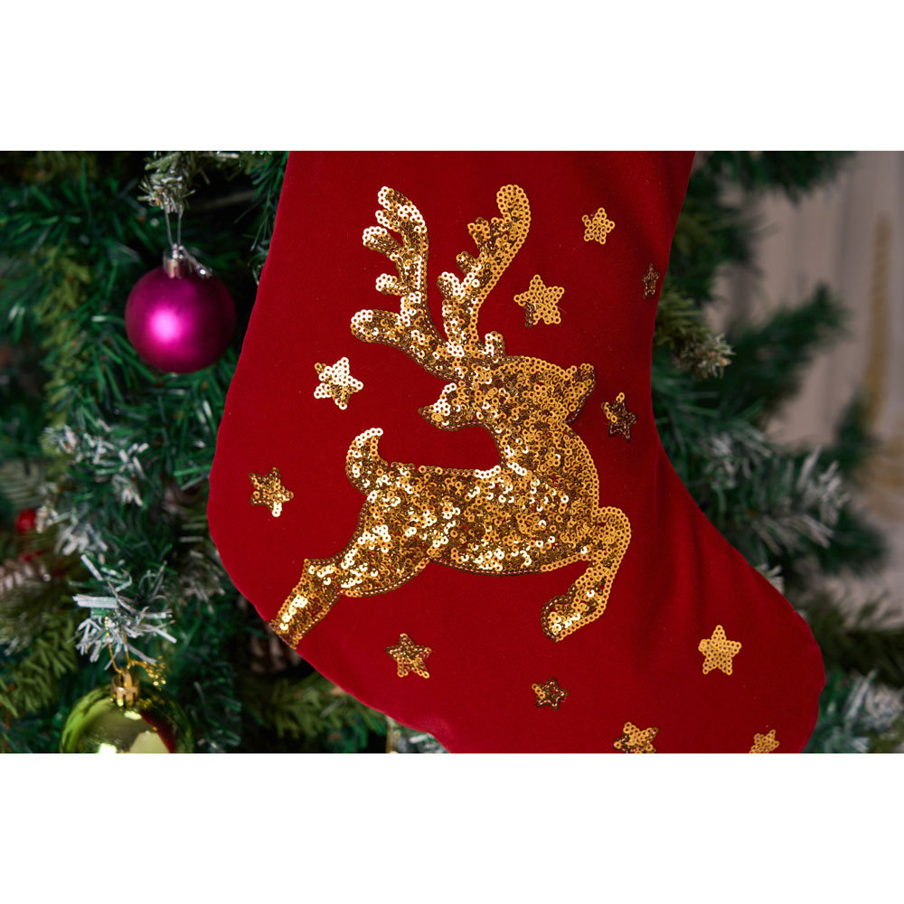 Sequined Christmas stockings