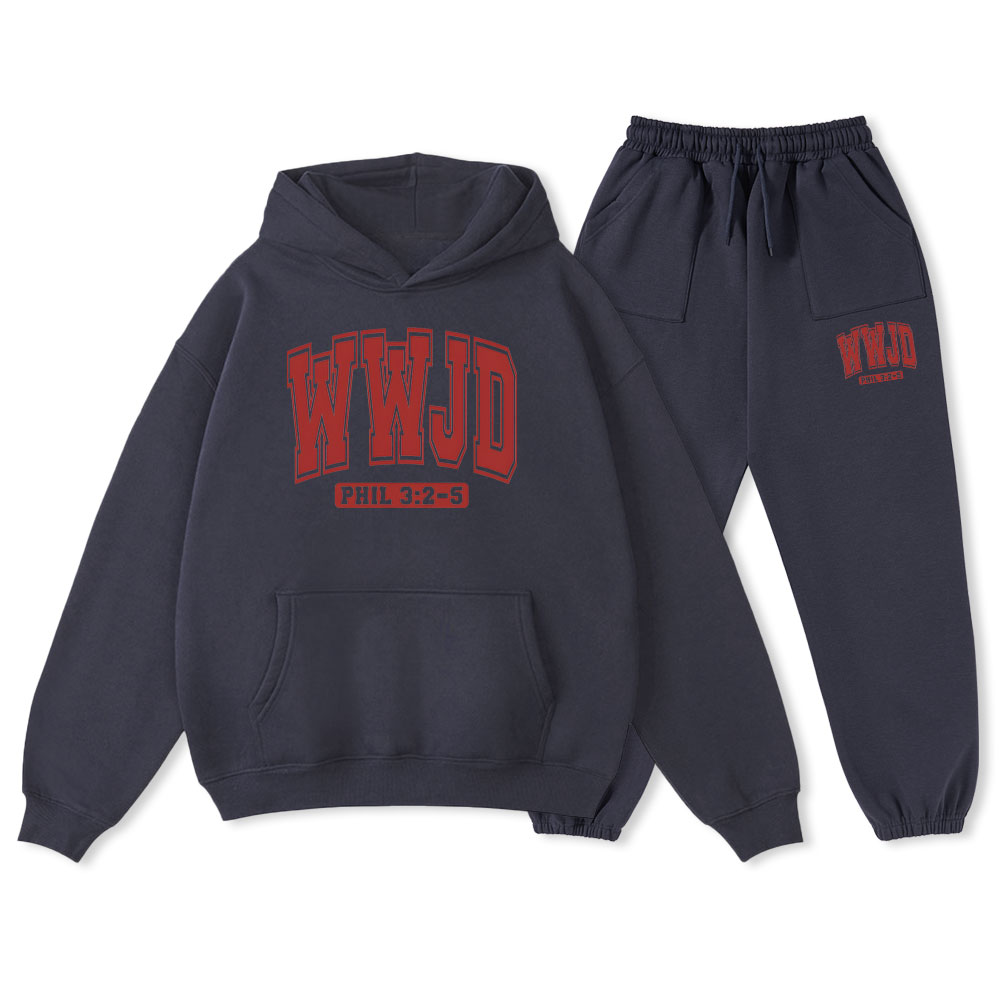 WWJD Christian Fleece Hoodie Set
