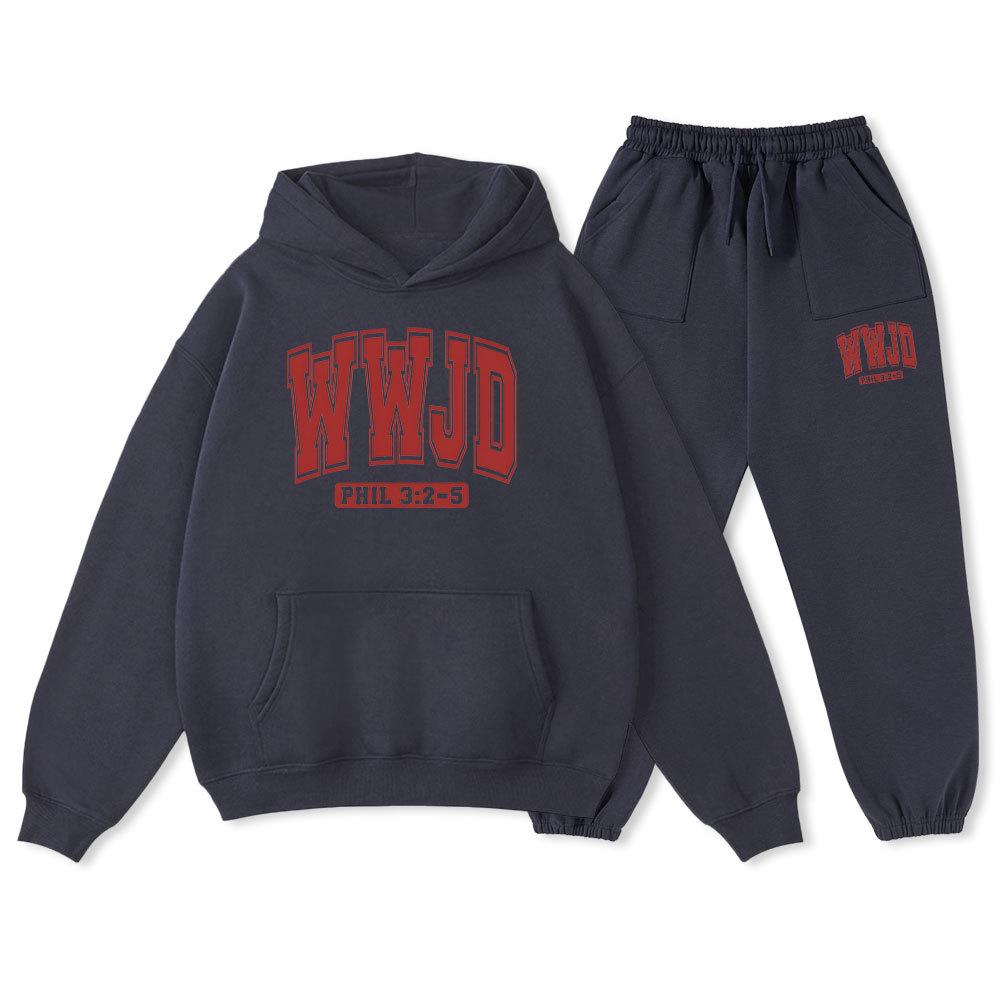 WWJD Christian Fleece Hoodie Set