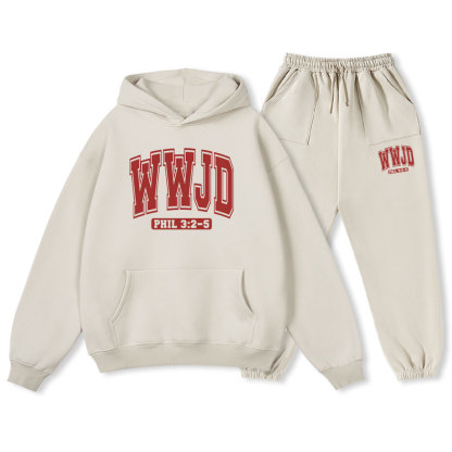 WWJD Christian Fleece Hoodie Set