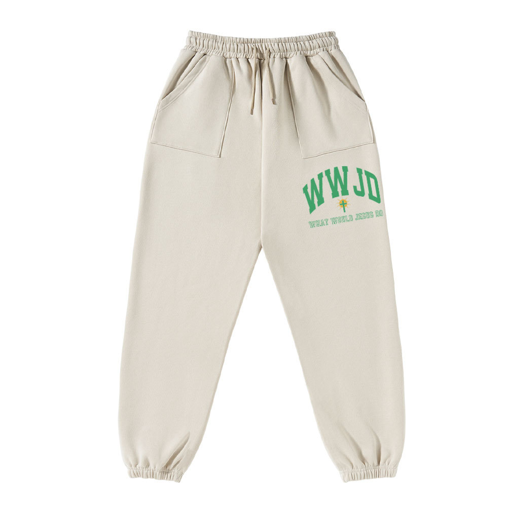 WWJD Christian Fleece Sweatpants Sale - GuidingCross