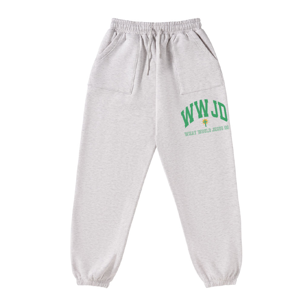 WWJD Christian Fleece Sweatpants