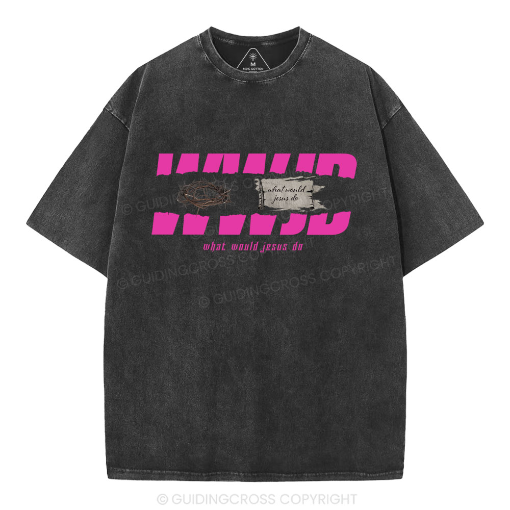WWJD Christian Washed T-Shirt