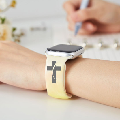 WWJD Engraved Christian Tie Dye Watch Band