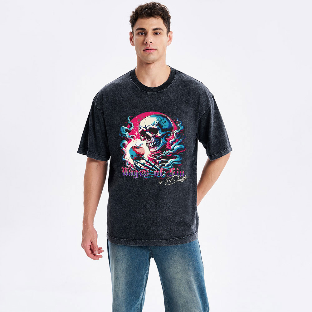 Wages Of Sin Christian  Wahsed T-Shirt