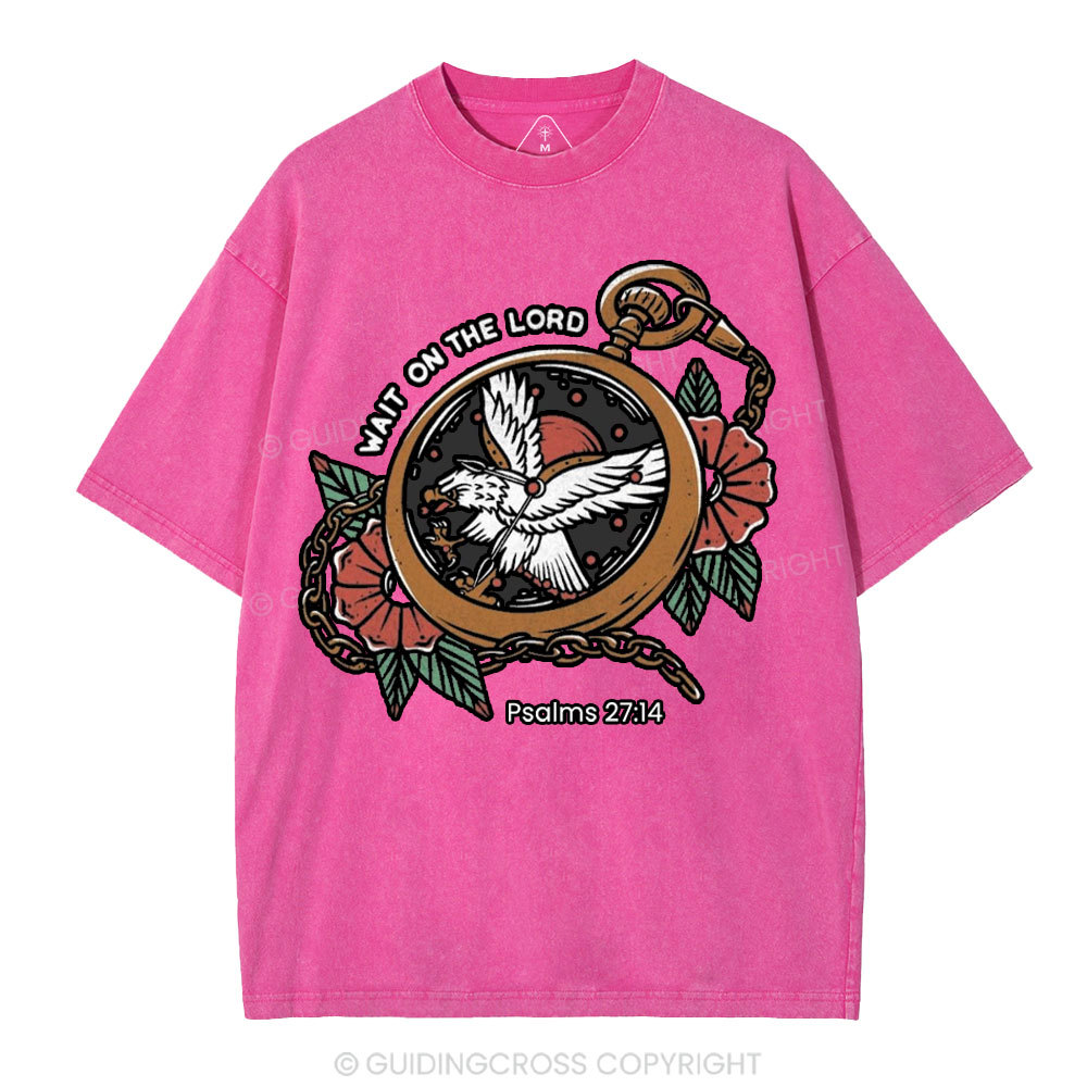 Wait On The Lord Christian Washed T-Shirt
