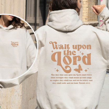 Wait Upon The Lord Christian Fleece Hoodie Set