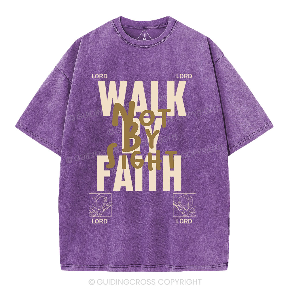 Walk By Faith Christian Washed T-Shirt