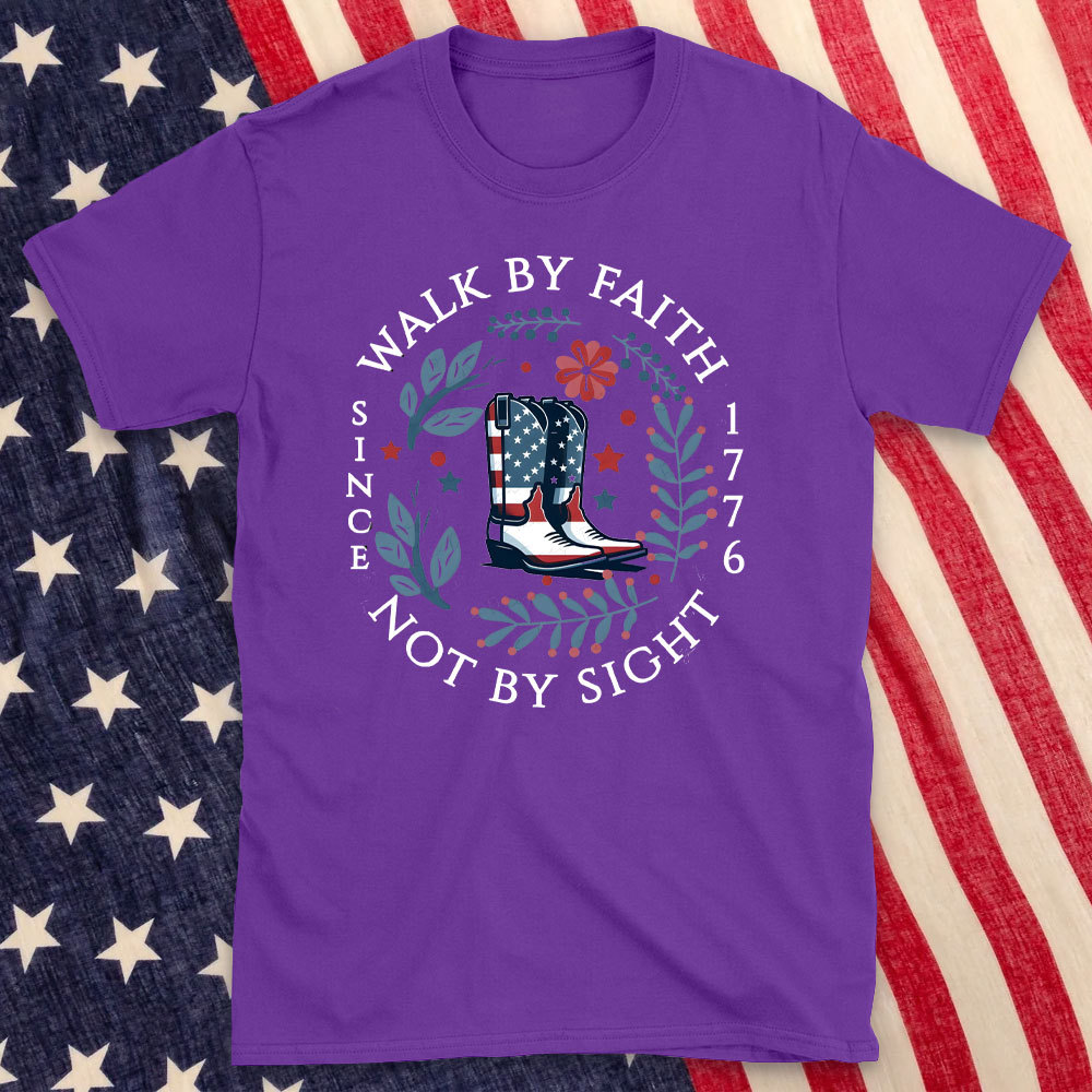 Walk By Faith Christian Washed T-Shirt