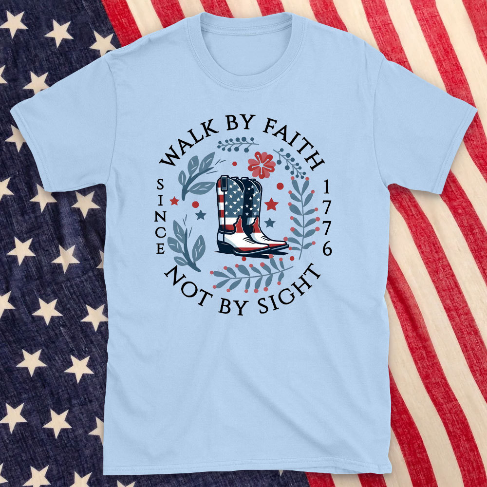 Walk By Faith Christian Washed T-Shirt