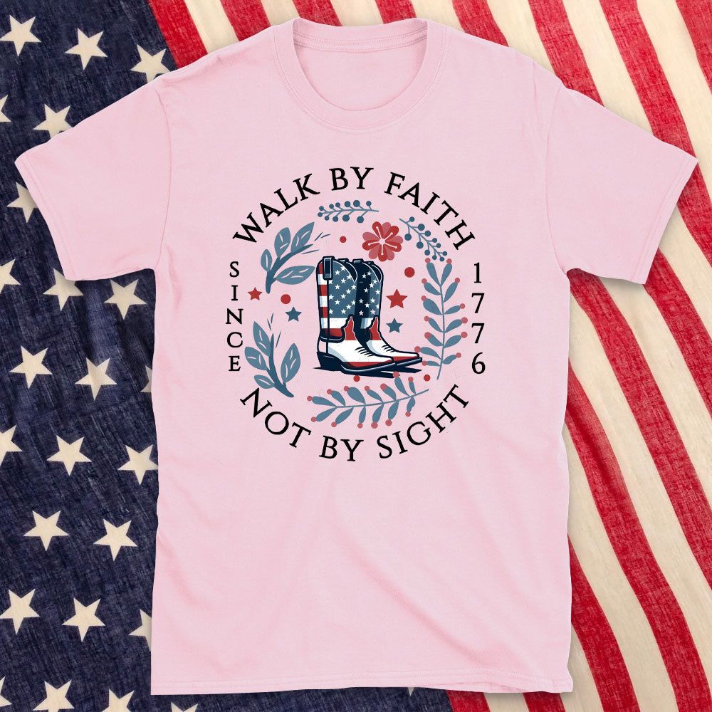 Walk By Faith Christian Washed T-Shirt