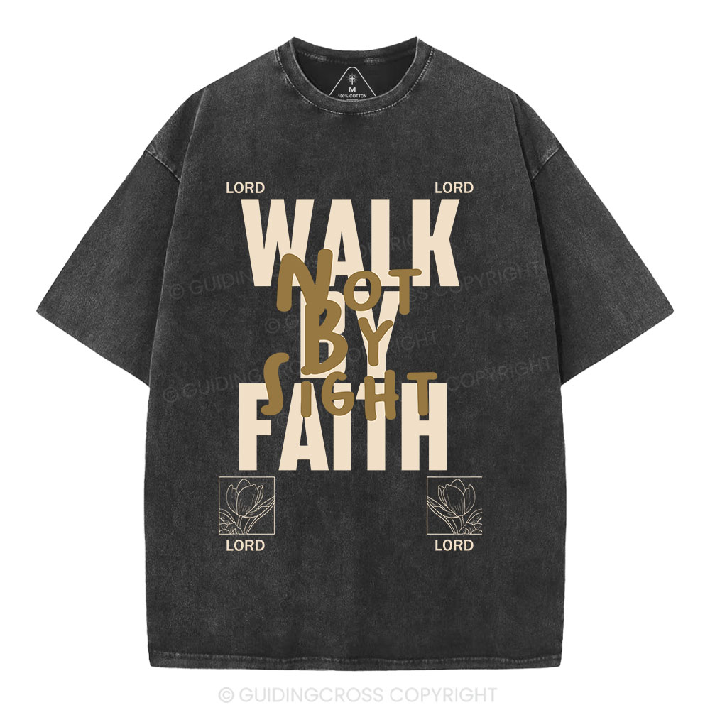 Walk By Faith Christian Washed T-Shirt