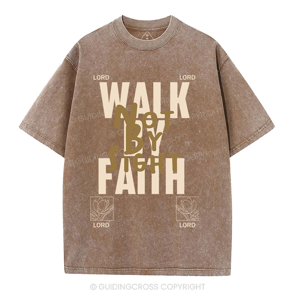 Walk By Faith Christian Washed T-Shirt