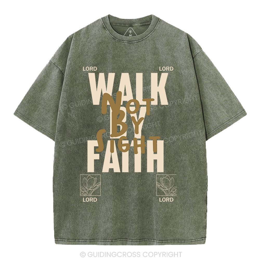 Walk By Faith Christian Washed T-Shirt