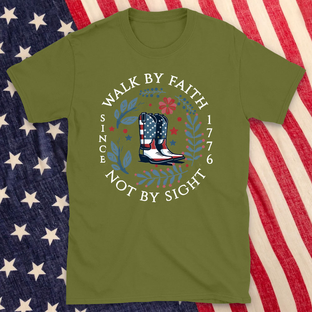 Walk By Faith Christian Washed T-Shirt