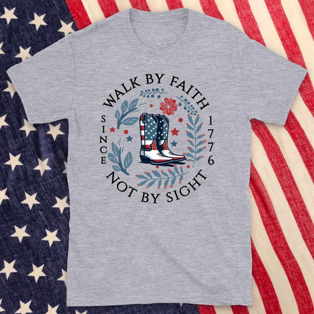 Walk By Faith Christian Washed T-Shirt