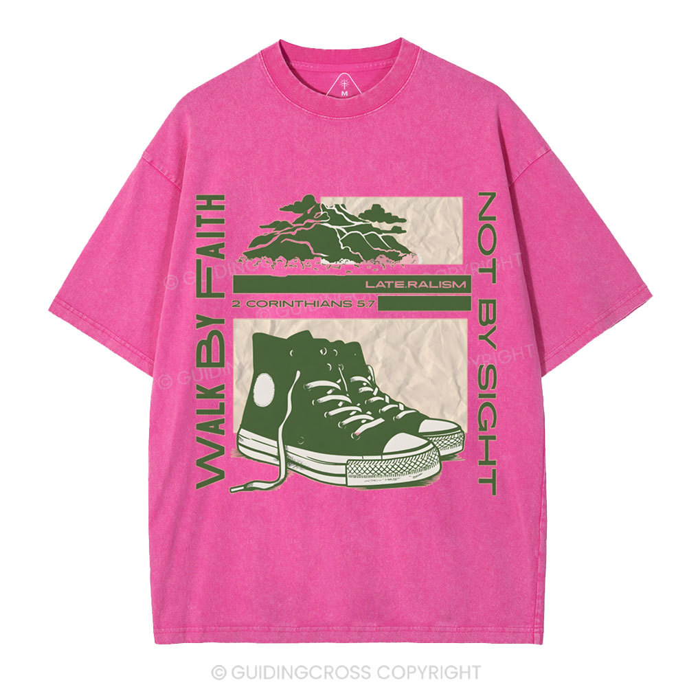 Walk By Faith Christian Washed T-Shirt