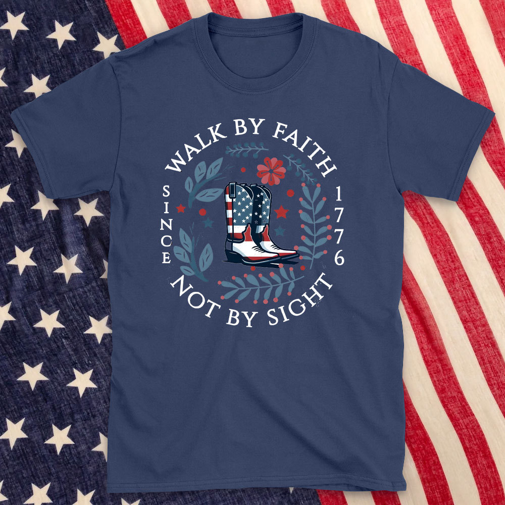 Walk By Faith Christian Washed T-Shirt