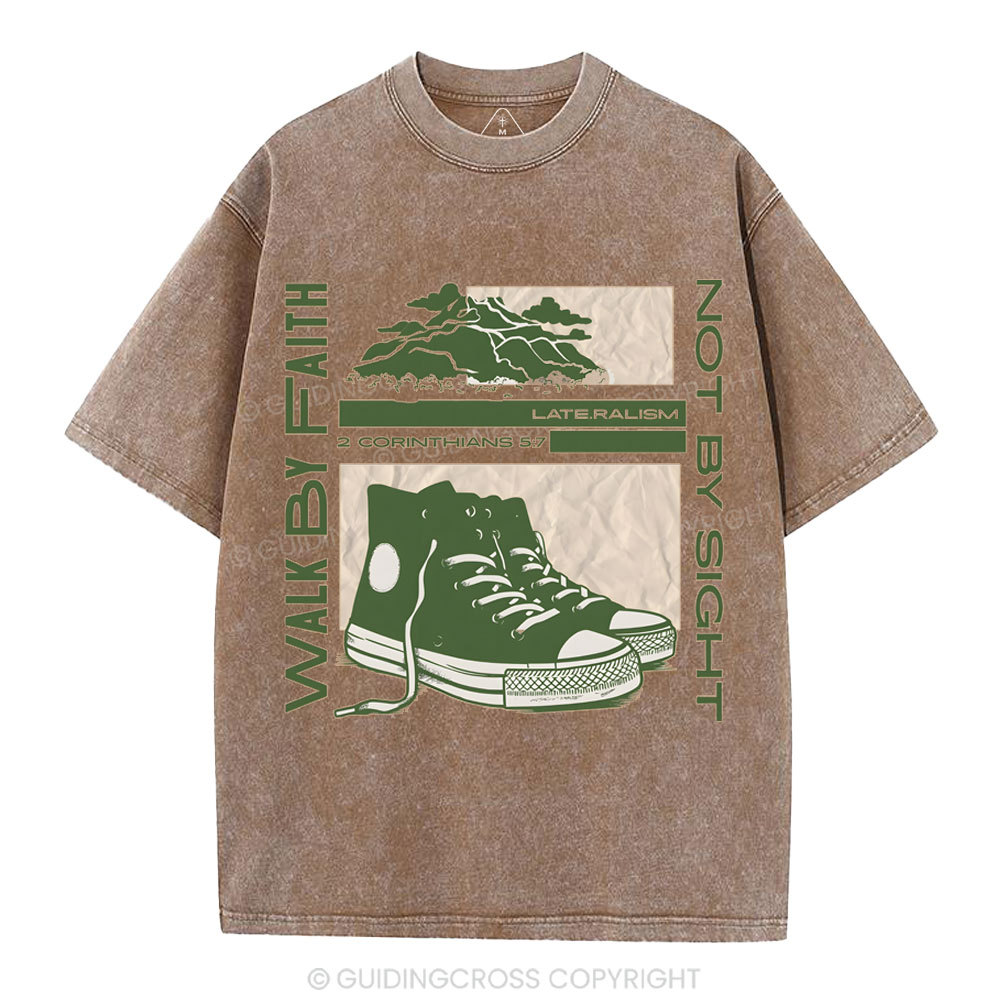 Walk By Faith Christian Washed T-Shirt