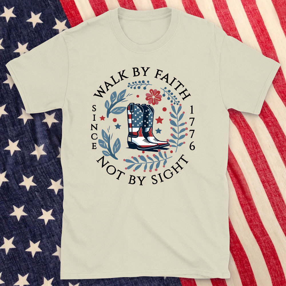 Walk By Faith Christian Washed T-Shirt