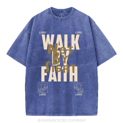 Walk By Faith Christian Washed T-Shirt