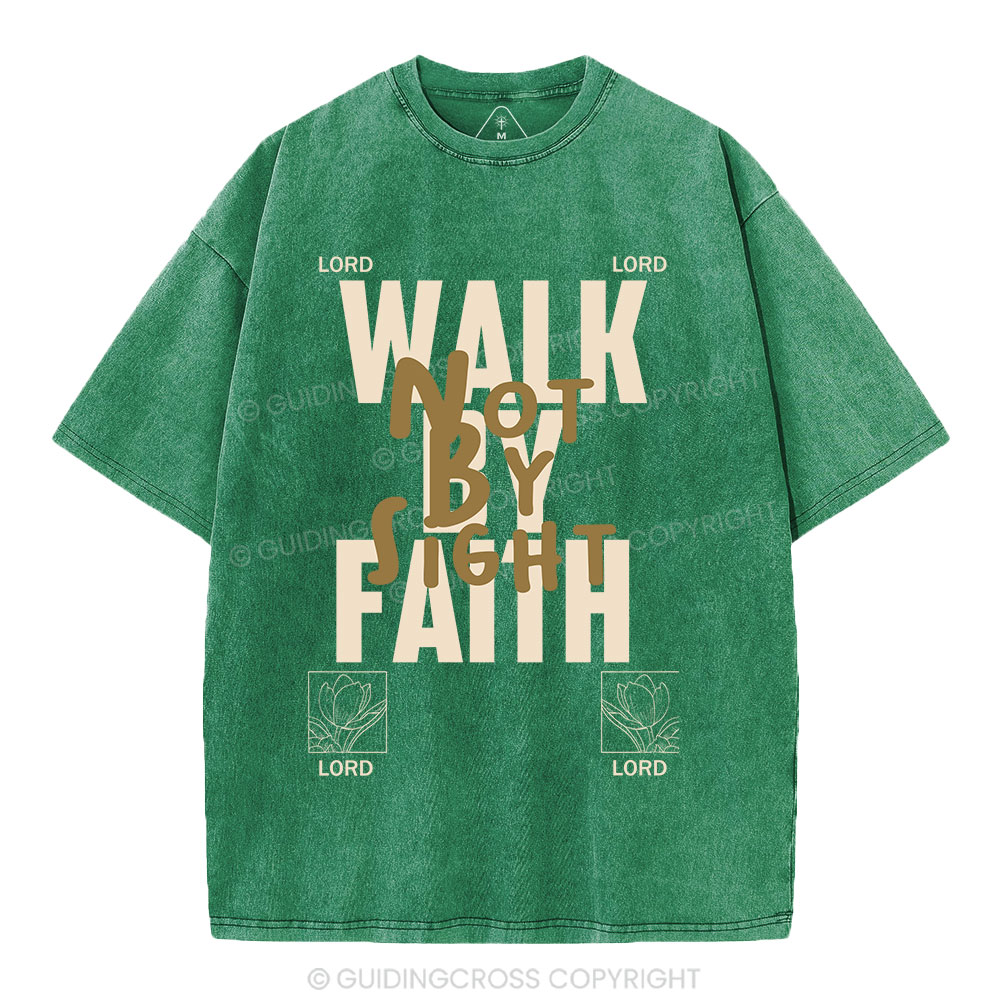 Walk By Faith Christian Washed T-Shirt