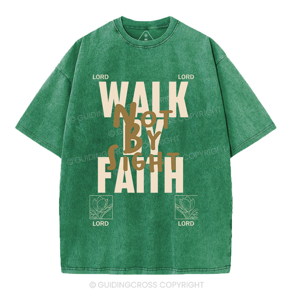 Walk By Faith Christian Washed T-Shirt