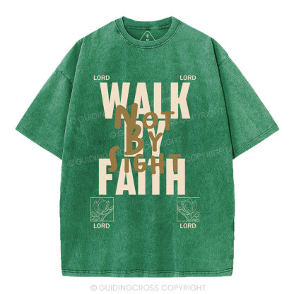 Walk By Faith Christian Washed T-Shirt