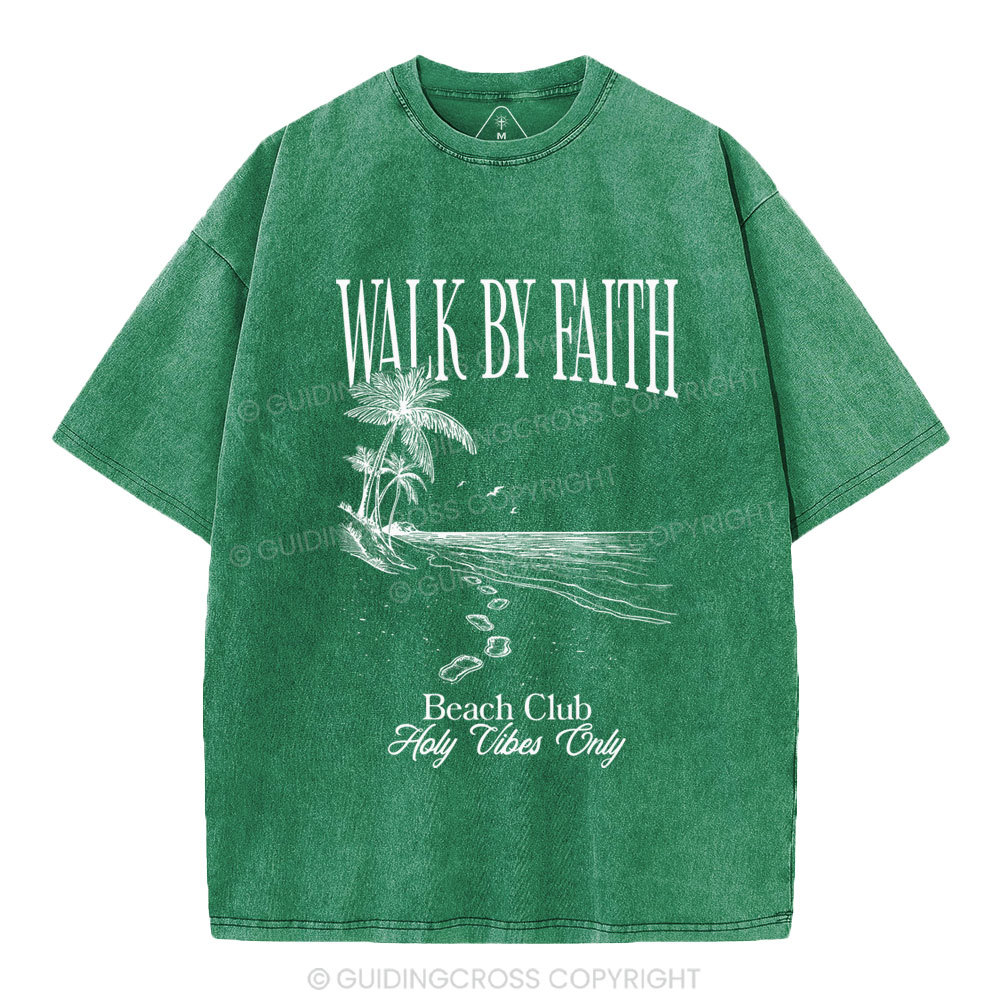 Walk By Faith Christian Washed T-Shirt