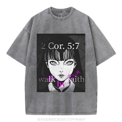Walk By Faith Christian Washed T-Shirt