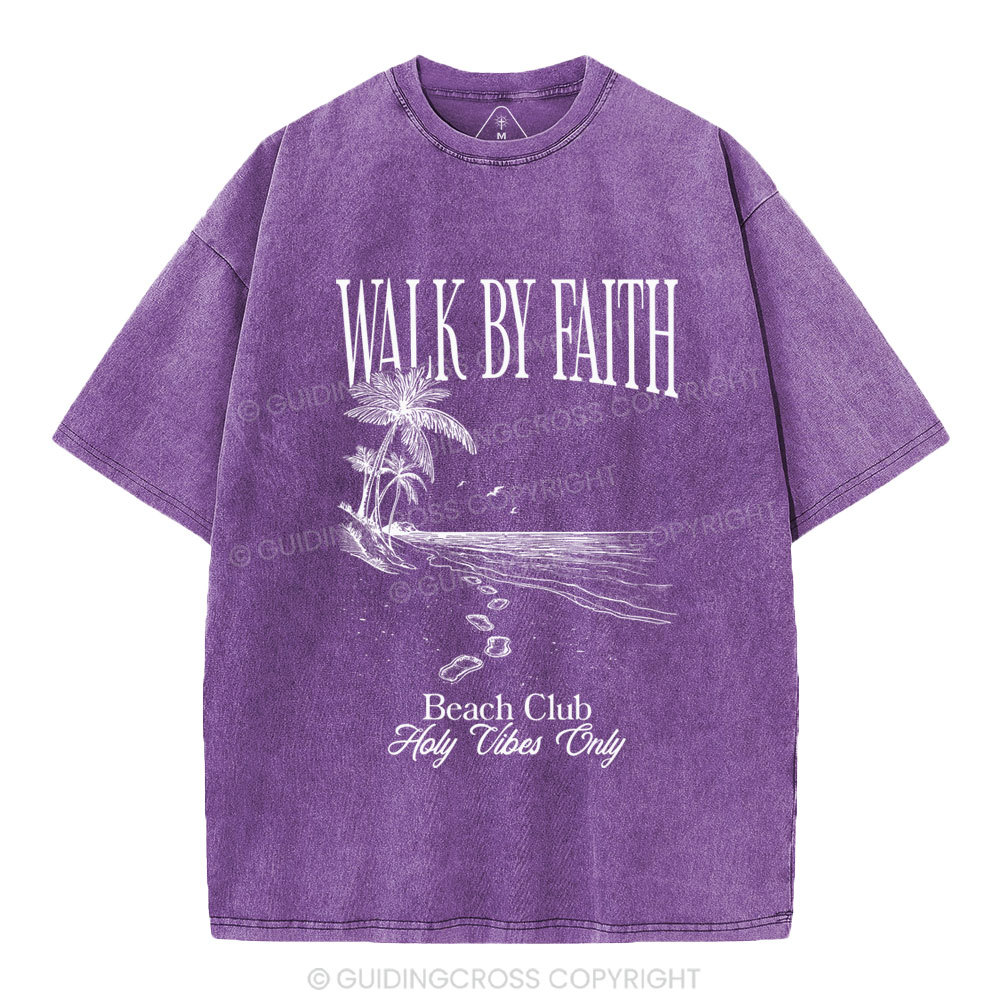 Walk By Faith Christian Washed T-Shirt